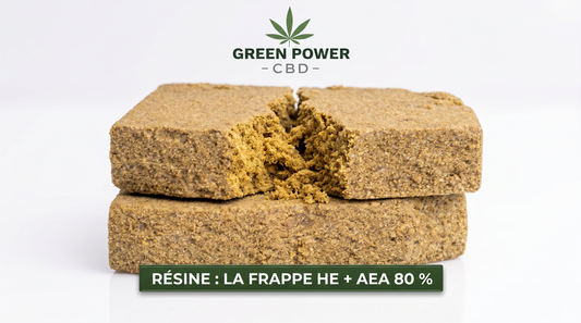 Résine UNIQUE : La FRAPPE HE + AEA – CBD EXTRÊME 💥(+++)