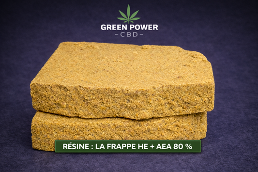 Résine CBD Premium : La FRAPPE  HE + AEA 80 % – CBD EXTRÊME 💥(+++)